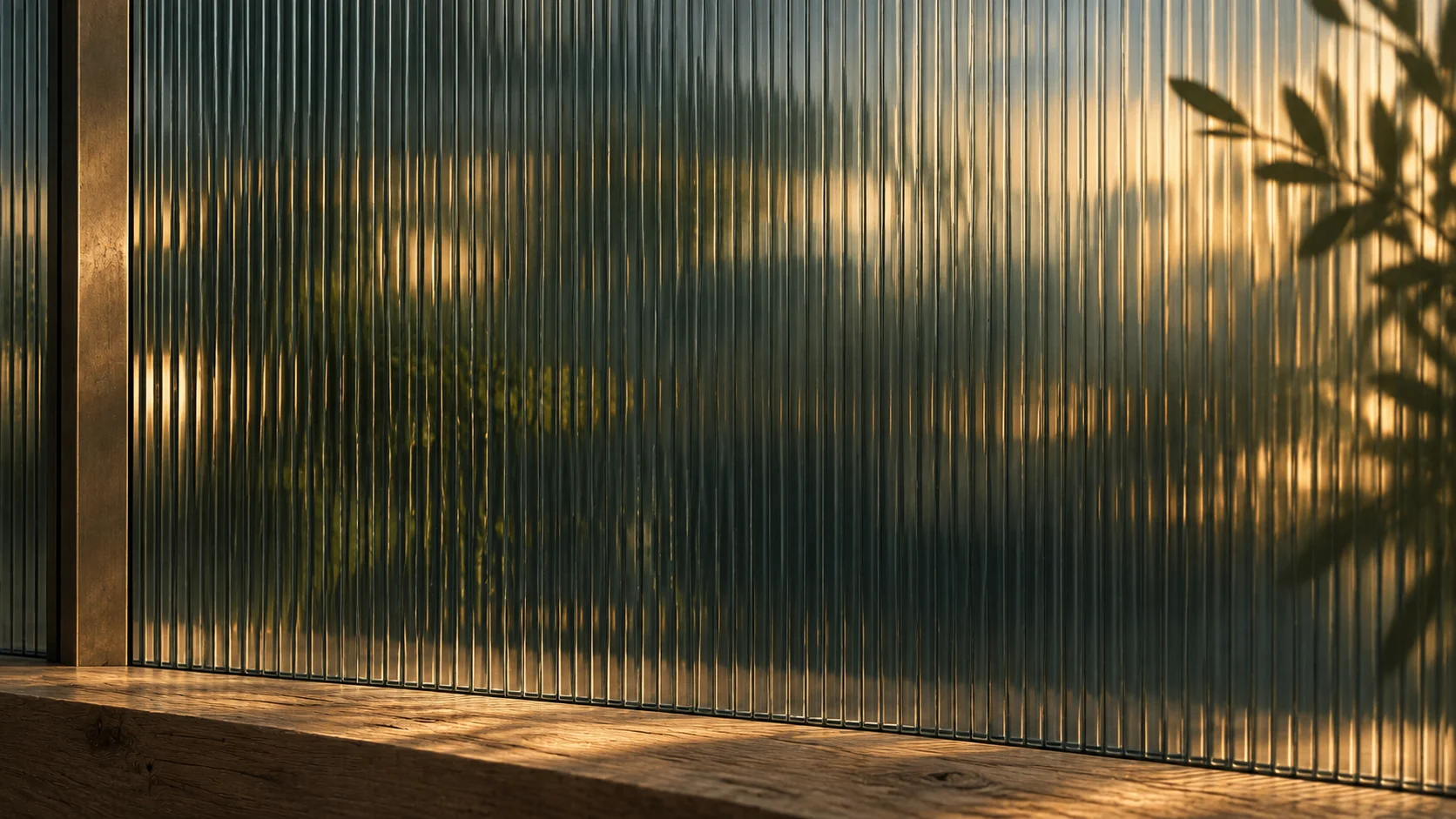 Forest / late afternoon: Deep green glass and a warm pool of light.