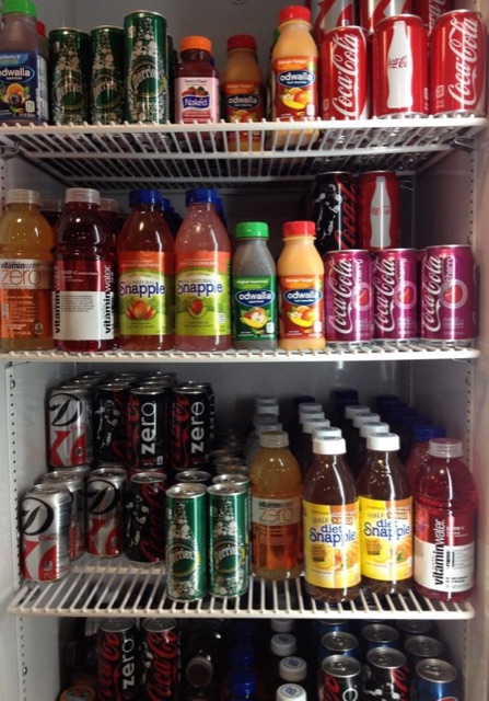 Photo of the drinks cooler