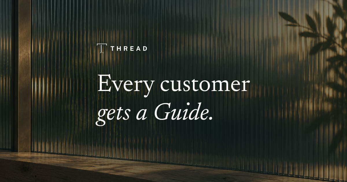 Landscape social preview with left-aligned Thread logo and headline
